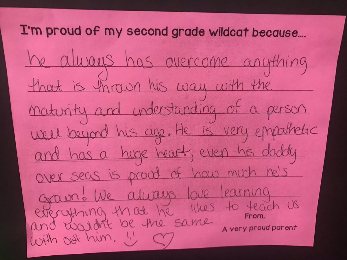 teacher2teacher's tweet photo. A team of Ts in educator @Slater_Curtis_'s school community invited families to shout out why they're proud of their Ss. Here's the result! #KidsDeserveIt #TeachPos https://t.co/uGuKjOAvsX