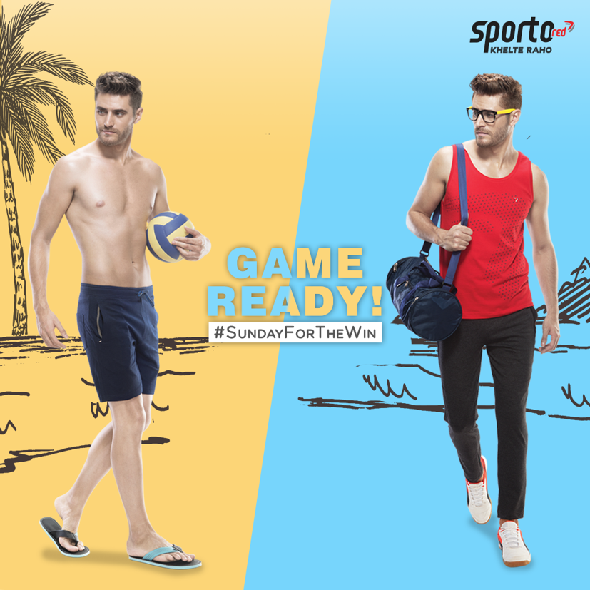 SportobyMacho's tweet photo. Whether its an impromptu match of football or a sudden post-dinner cricket inning, always be prepared by donning Sporto Red’s latest Summer Collection. #SummerBasics #SportoRed #athleisure https://t.co/6KdTDBCsQT