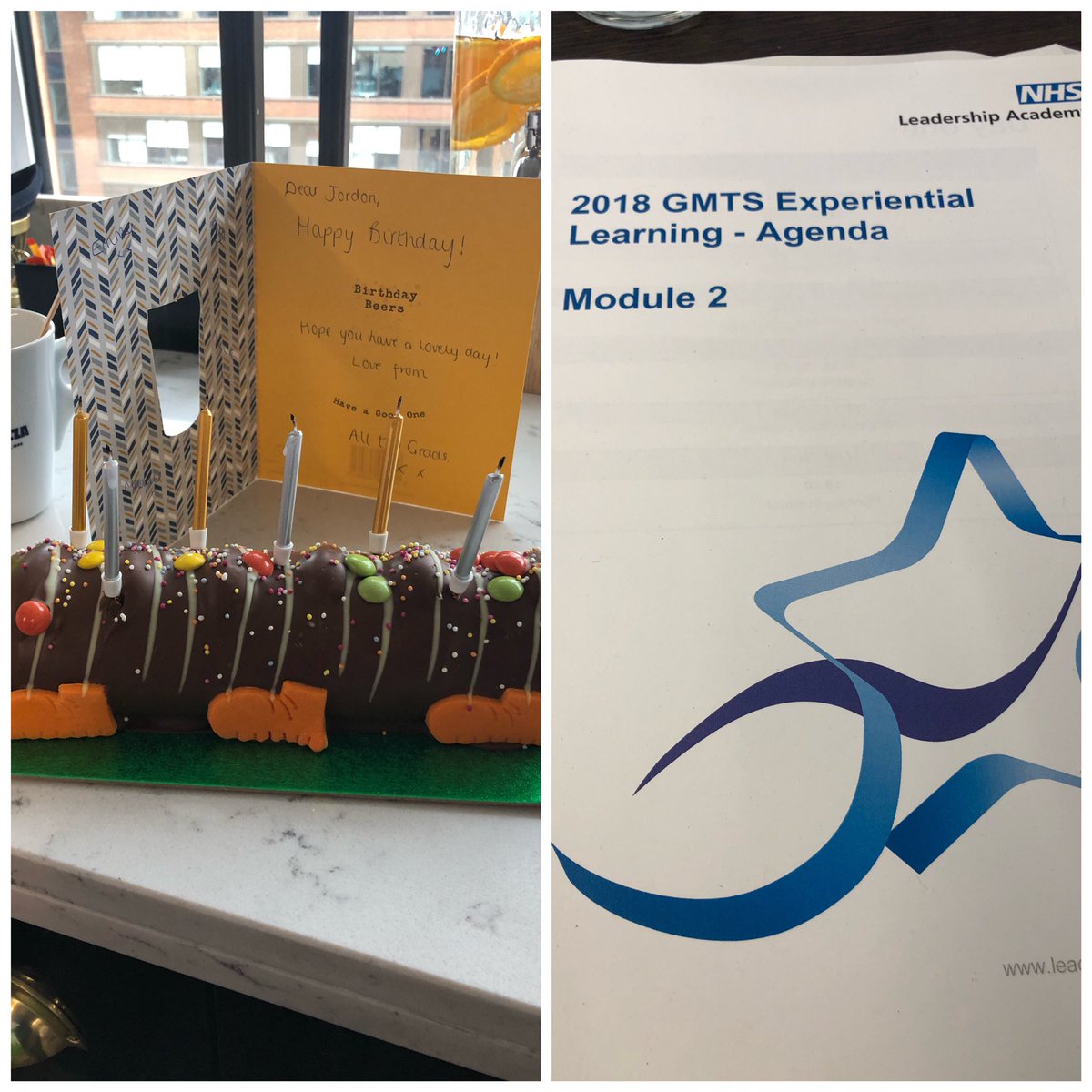 Reflecting on a busy <a href="/NHSGradScheme/">NHS Graduate Management Training Scheme (GMTS)</a> week after Experiential learning and interviews for flexi-placement - made a bit easier by my fellow grads supplying birthday cake though 😍 #GMTS2018