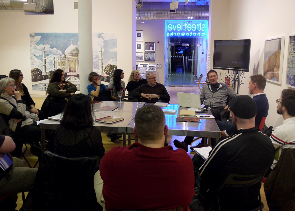 AlanEglinton's tweet photo. Great first session of the Glasgow Photobook Club at @StreetLevel_, with an inspiring conversation with Colin Gray about his two books “The Parents“ and “In Sickness and In Health“. Next session in May!
#glasgowphotobookclub #streetlevelphotoworks #colingray https://t.co/SmcjHSYae0