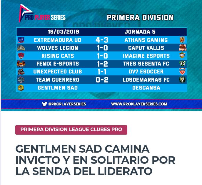 10 Grand FIFA (@proplayerseries) on Twitter photo Resumen de la 5° JORNADA en
#PROPLAYERLEAGUE 1° DIVISIÓN
📝 <a href="/adri_guty/">Adrian Gutierrez Alba</a>
proplayerseries.com/noticias/268/r… Resumen de la 5° JORNADA en
#PROPLAYERLEAGUE 1° DIVISIÓN
📝 <a href="/adri_guty/">Adrian Gutierrez Alba</a>
proplayerseries.com/noticias/268/r…