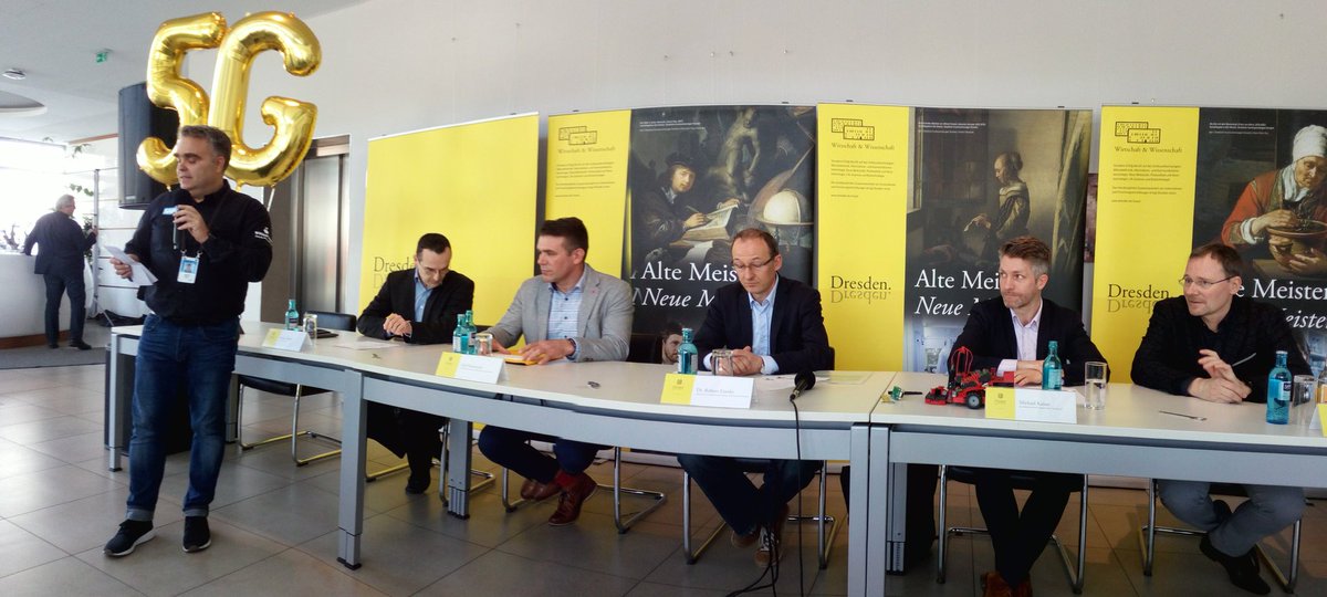 HTxA's tweet image. Aktuell Pressekonferenz zu #5G auf der kommenden @hannover_messe #HM19 bei #SAPDD mit @smartsystemshub @5g_lab @TSystems_MMS @stadt_dresden @SQL_Projekt_AG #Dresden #Sachsen #Saxony #Industrie40