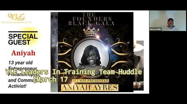 👉Watch FULL VIDEO at Facebook.com/YouthLeadershi…⠀
.⠀
.⠀
⭐️This is an interview with Aniyah Ayers we had during our recent YLE "Leaders In Training" Team Huddle. Aniyah is a 13-year-old  entrepreneur, philanthropist, community activist, model, and soon to be an author. ⚡️An…