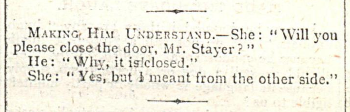 Another devastating Victorian burn!- Answers magazine (1890)