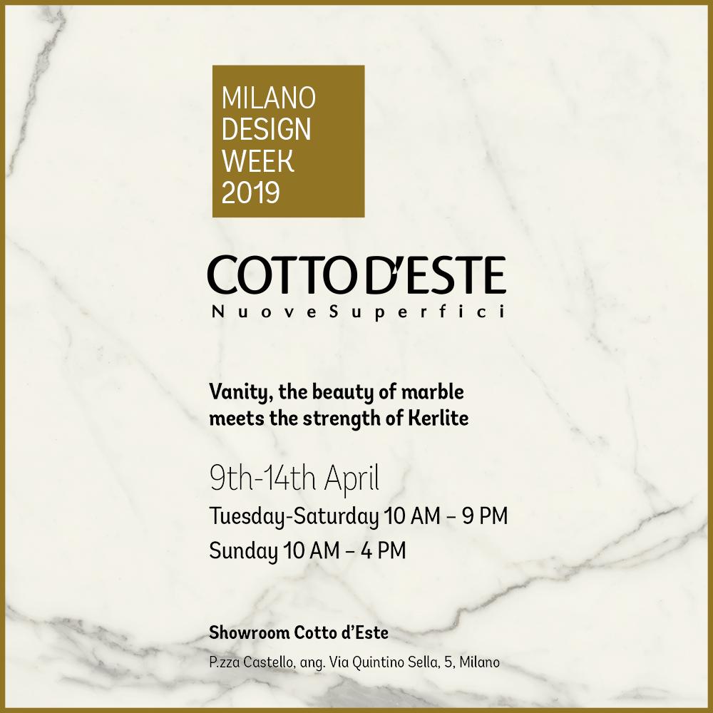 Cottodeste's tweet image. The aesthetics of the most elegant and precious #marbles come to life in the Vanity collection #Kerlite #surfaces, starring at the Cotto d'Este showroom for the #milandesignweek2019. From April 9th to April 14th.

@fuorisalone #Cottodeste #mdw19 #fuorisalone19