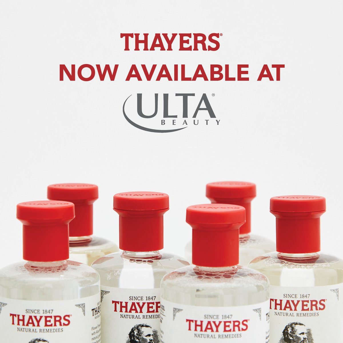 ThayersNatural's tweet photo. Magic for your skin is now available at Ulta Beauty! Stock up on your favorite Thayers Toners, Astringents, and Towelettes at your local Ulta Beauty location nationwide!
#thayers #since1847 #ulta #ultabeauty #skincare #beautyproducts #facialtoner #astringents #toningtowelettes https://t.co/ReHAynixNZ
