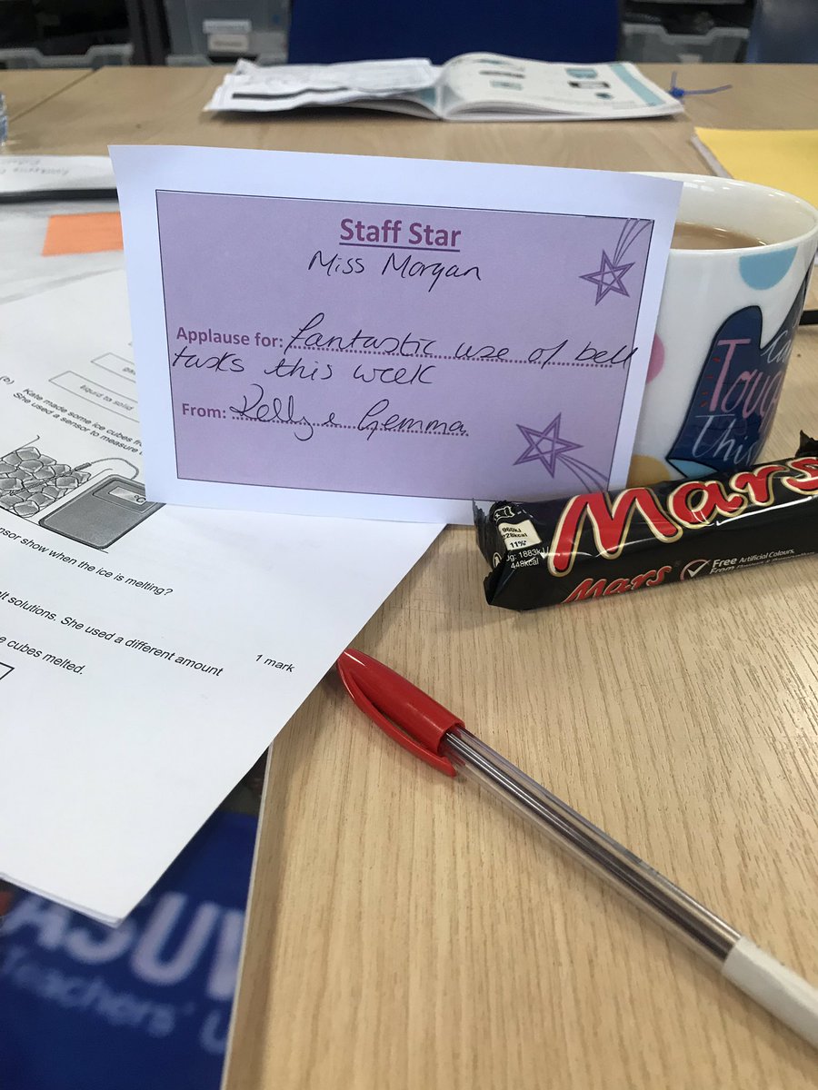 MissMorganSci's tweet photo. One way to cheer up Friday afternoon marking 👩🏼‍🏫🎉 #freemarsbarfriday https://t.co/F3XZthD3zL