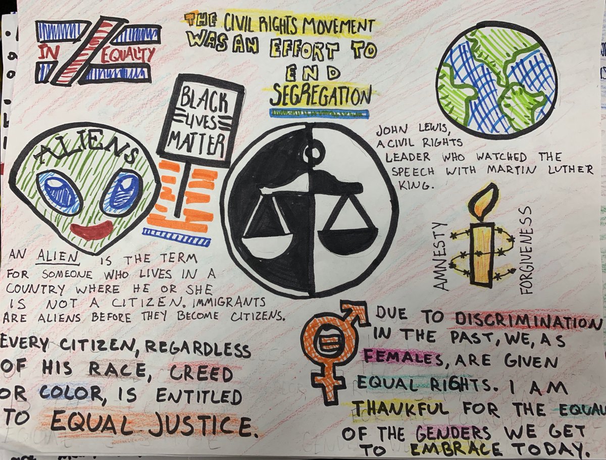NicoleHildy's tweet photo. Today, Civics students turned in their One Pagers over Citizenship. They never cease to amaze me. #onepager #civics #srchuskies #citizenship https://t.co/A0s1RiGDs4