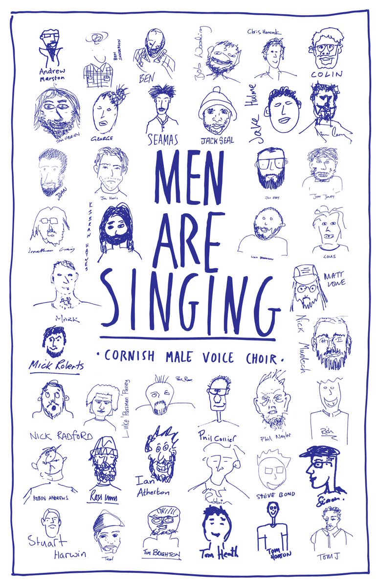 Forthcoming tea towel from aforementioned alternative male voice choir - catch us at a venue or festival near you soon! menaresinging.com