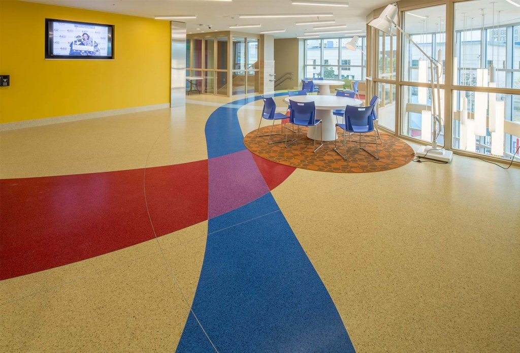 arim_inc's tweet photo. One of our favorite projects at the Gateway Headstart Center, NJ. 
Beautiful Arim Inc aggregate stones and Master Terrazzo Technologies' resin installed by Roman Mosaic and Tile Company… 
#terrazzo #epoxy #terrazzofloor #epoxyfloor #commercialflooring #ntma #aggregate https://t.co/PRk2vbUgwT