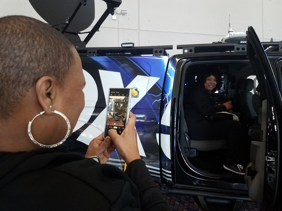 MarissaMFOX5's tweet photo. .@FOX5Atlanta Storm Chaser always a hit!!! @ATLAUTOSHOW #aias19 @GWCC_ATL https://t.co/m0rlEczIzW