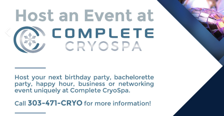 CompleteCryoSpa's tweet photo. Have your next event, party, networking group at Complete CryoSpa! Call for more information!
https://t.co/AfBjg4iH9V 
303-471-CRYO 
#cryo #cryospa #HighlandsRanch #cryofacials #normatec https://t.co/iji2sqLLei