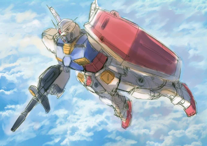 RX-78ガンダムのラフです。 