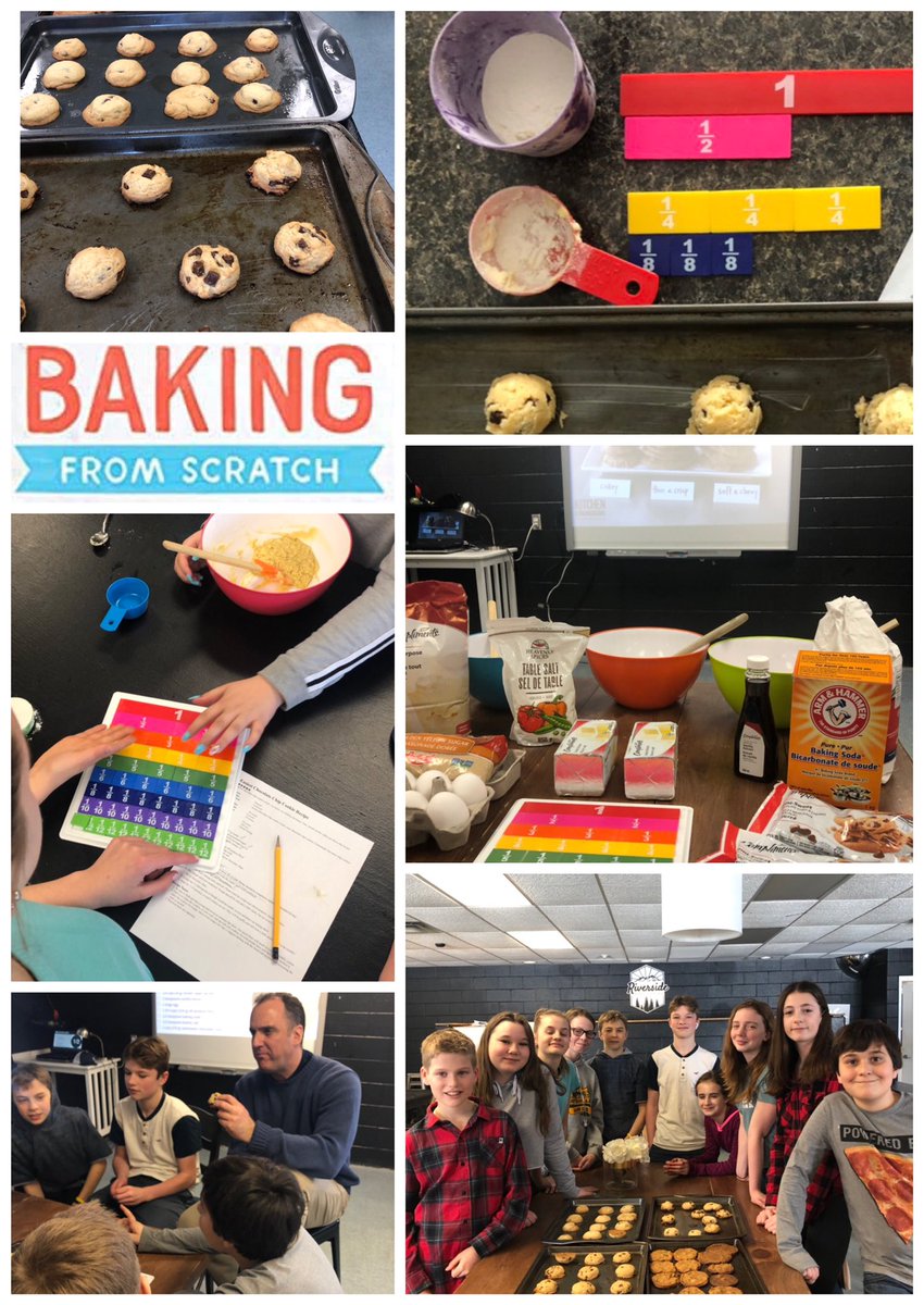 KatiePellerin's tweet photo. Today’s math &amp; science class had us dividing fractions to bake a half batch of cookies! Great conversations as we explored how to measure half of 3/4. #makeitreal @tldsb #TLDSBlearns #edwin #ediblelessons https://t.co/TXhNcbXcO0