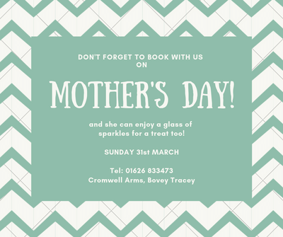 CromwellArms's tweet photo. Don't forget it's Mothering Sunday next.  Book your family in for lunch @CromwellArms and mum will receive a glass of presecco on us! https://t.co/s2pewS0vNq