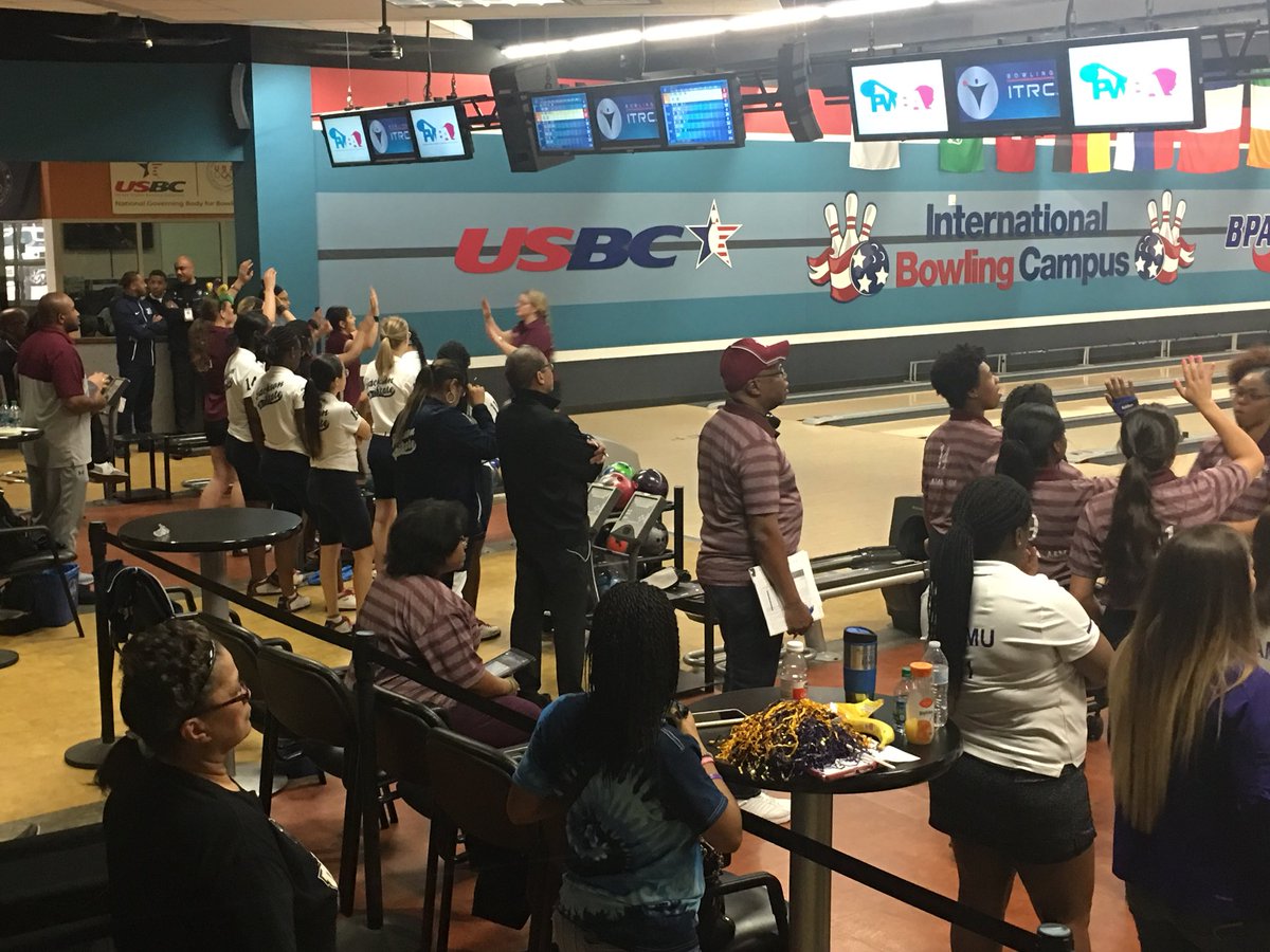 USBC's tweet photo. LIVE NOW: The @theswac Bowling Championship invades the ITRC this weekend and you can watch live on https://t.co/gs2oNY5XwS. Five games of traditional team play are underway with double-elimination match play beginning tomorrow. 

#SWACBowling #AFFTS https://t.co/yIZSIbMtFh