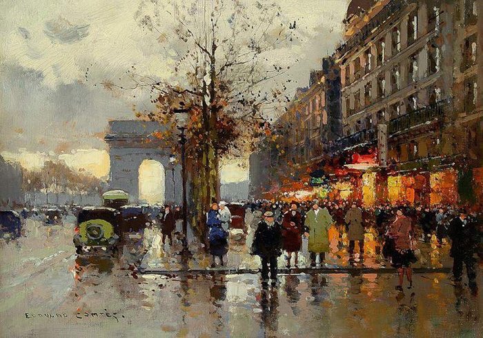 “Champs-Élysées”     

#ÉdouardLéonCortès #art #painting 

#Paris #ChampsÉlysées