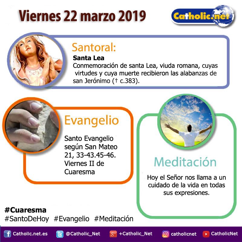 Santa Lea  bit.ly/2Jyeo2E #SantoDeHoy
Un vacío que sólo podemos llenar con Alguien infinito  bit.ly/2TTjfzZ #Evangelio
Dios no es Dios de muertos, sino de vivos  bit.ly/2FubIPe #Meditación