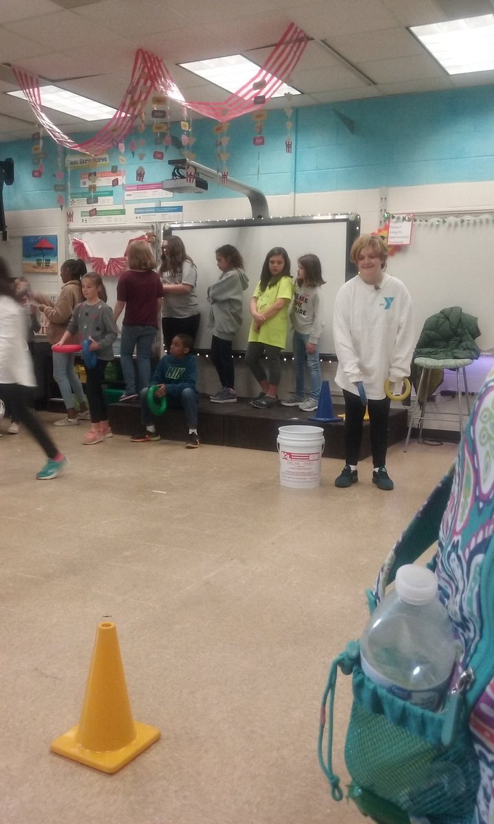 SciCoachOv's tweet photo. Catapult launch, ring-toss & Jenga to show how factors affect motion #Sci5P11 @ClemmonsES https://t.co/CfkseokZww