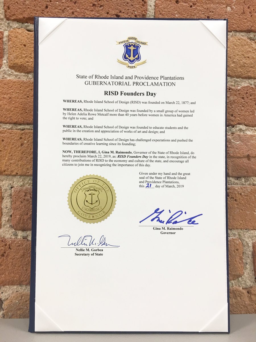 RISDalumni's tweet photo. Happy Birthday RISD! Rhode Island School of Design was founded by a small group of women 142 years ago-- more than 40 years before women had the right to vote.

#RISDFoundersDay https://t.co/lTIffbLqwf