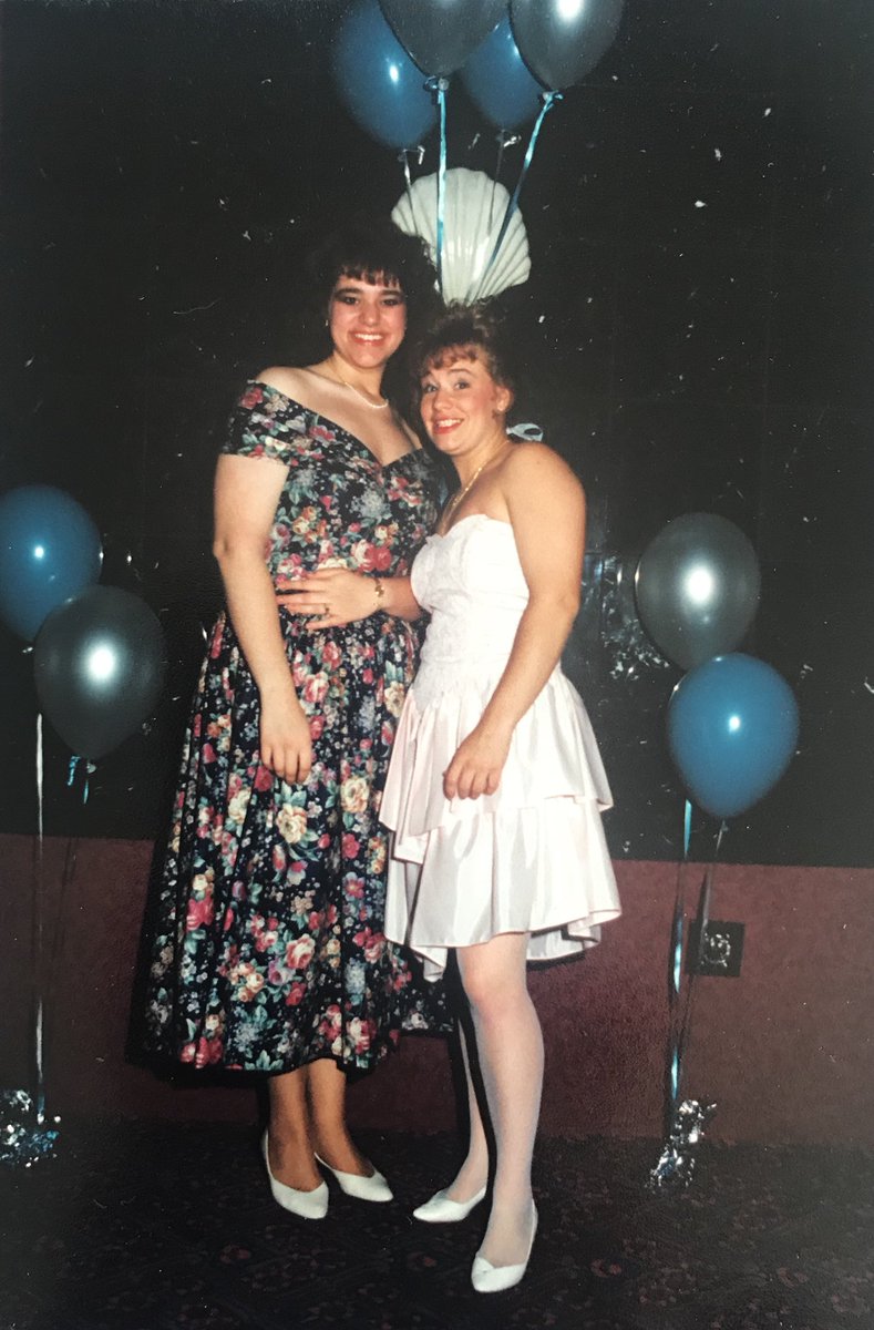 JChrones's tweet photo. I had the pleasure to room with Jennifer Loitz Shelton for two years. We had a lot of laughs in the zeta house on the Millikin campus. Tau chapter baby.  This was taken at our formal in 1992. #ZTAishome. @ZTAFraternity @TrafficGoddess1 https://t.co/kxnsfqfGfc