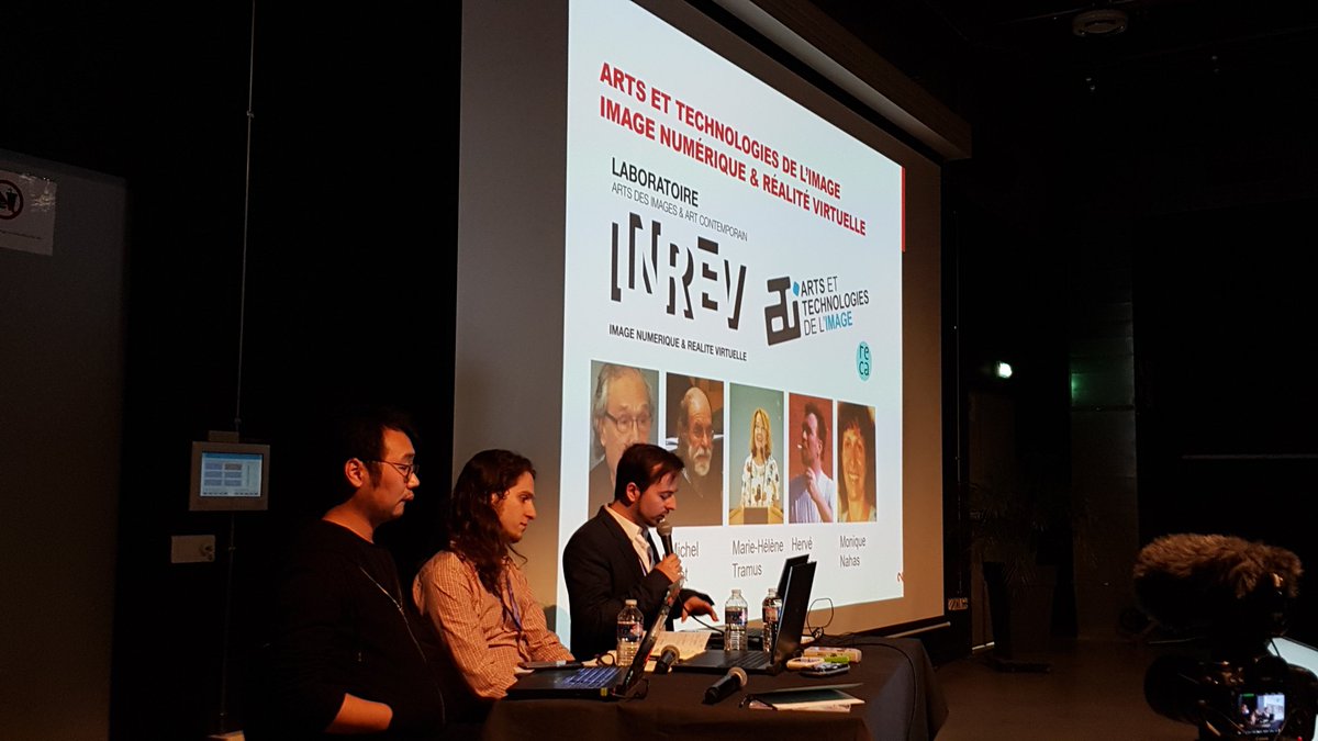 On termine la journée avec une conférence sur la recherche-création en art et jeux vidéo au laboratoire <a href="/Inrev_Paris8/">INREV PARIS 8</a> #ColloqueJeuVideo
