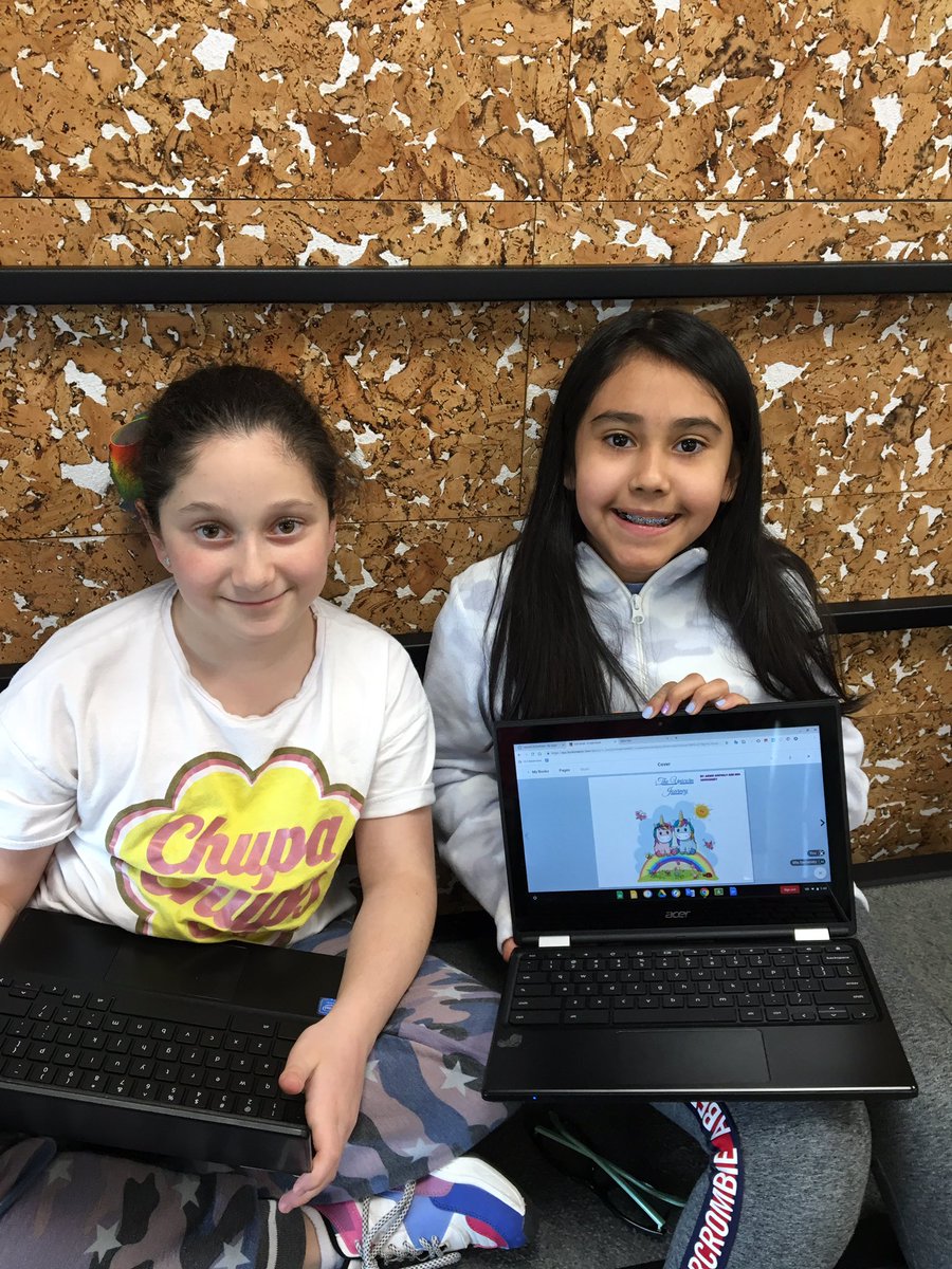 MrsHajart's tweet photo. Having fun with Book Creator writing about Mary &amp; Molly two fantastic 🦄🦄#HWOESpride #HWOgden https://t.co/W0Ze4NAMqH