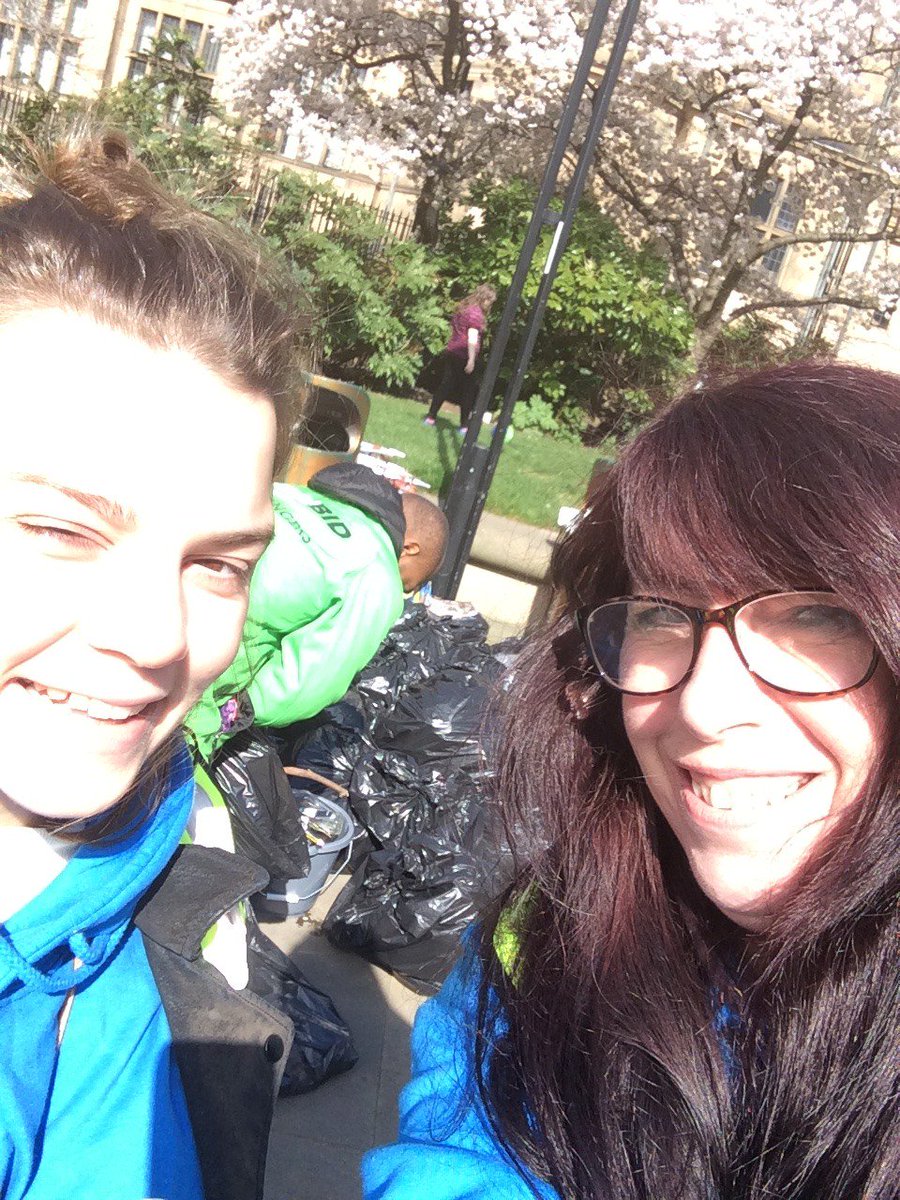 SheffFutures's tweet photo. Well done to all the @SheffieldYA and Sarah who spent their morning on the @SheffieldBID city centre litter pick.
They said "we need a snooze now!"
We know how you feel 😴😴😴
#TGIF! https://t.co/GZldViWDuS