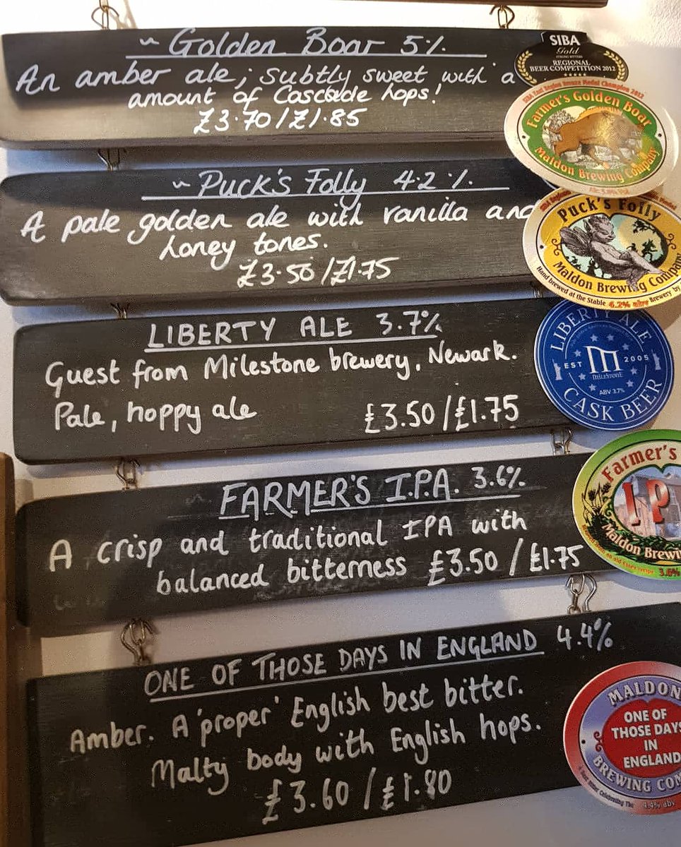 Its 5 beer Friday and here is the #beerboard. Also have Blackbeard coffee stout on keg from Blackwater Brewhouse, which really is awesome! #craftbeer #Maldon #Essex #micropub