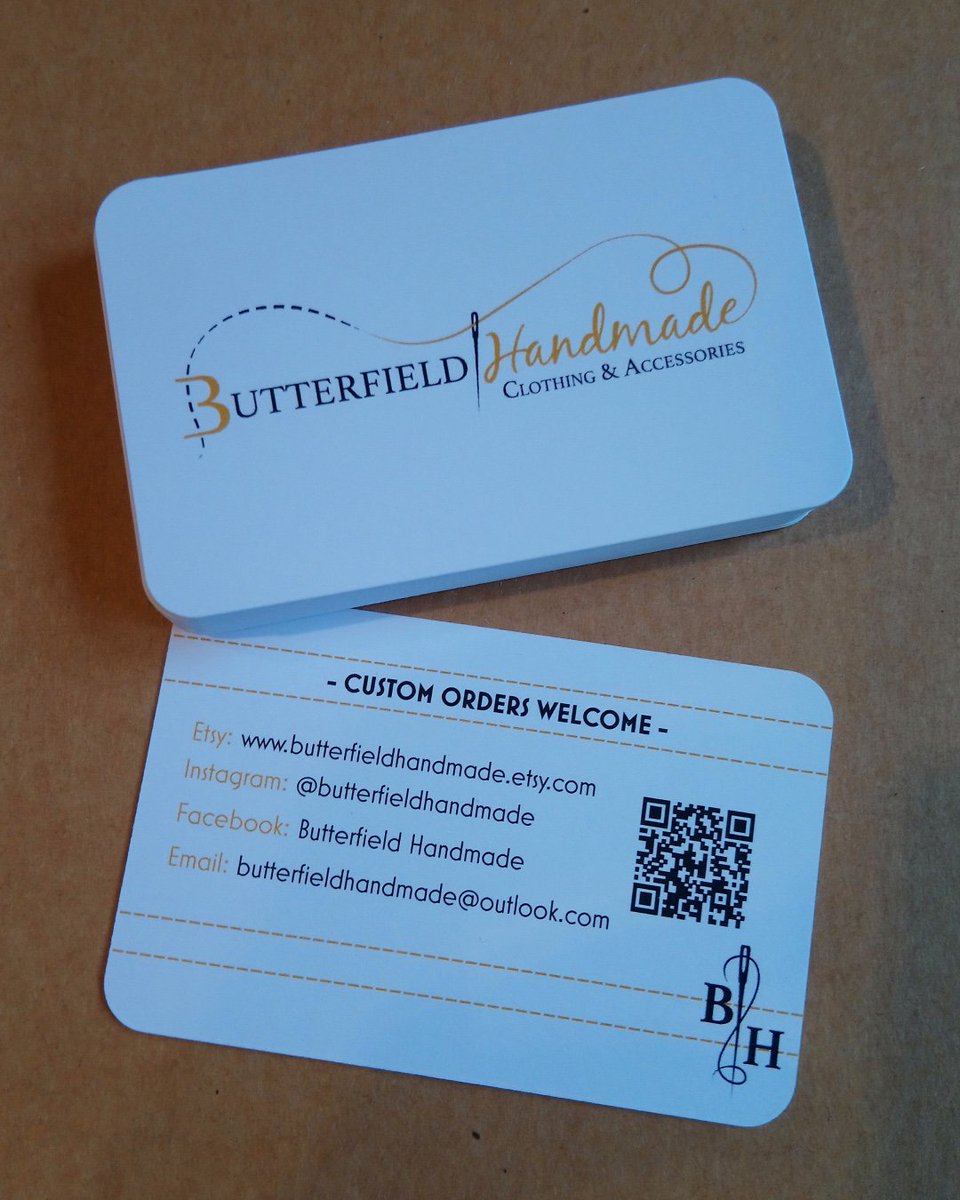 ButterfieldFaye's tweet photo. ▪️BRANDING▪️

New business cards, with a QR code that links to my Etsy shop (ooo ahh)

They're made from recycled matte paper meaning that they're kinder to the environment (yay)

#recycled #recycledpaper #businesscards #branding #smallbusiness #QRcode #sewing #etsy https://t.co/XAOLUtuzJH