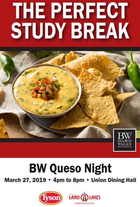 BWUnion's tweet photo. Mmmm... .queso.... https://t.co/A9hmN48WIT