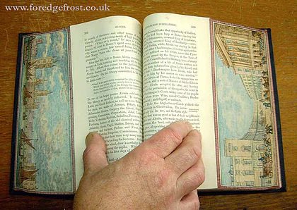 RoyalFamily's tweet photo. Congratulations to one of the last disappearing fore-edge painters, Martin Frost, who received his MBE today.

The traditional art sees the leaves of a book fanned and an image applied to the stepped surface. Mr Frost teaches this technique to apprentices at Windsor Castle. https://t.co/MKyxy6ywxE
