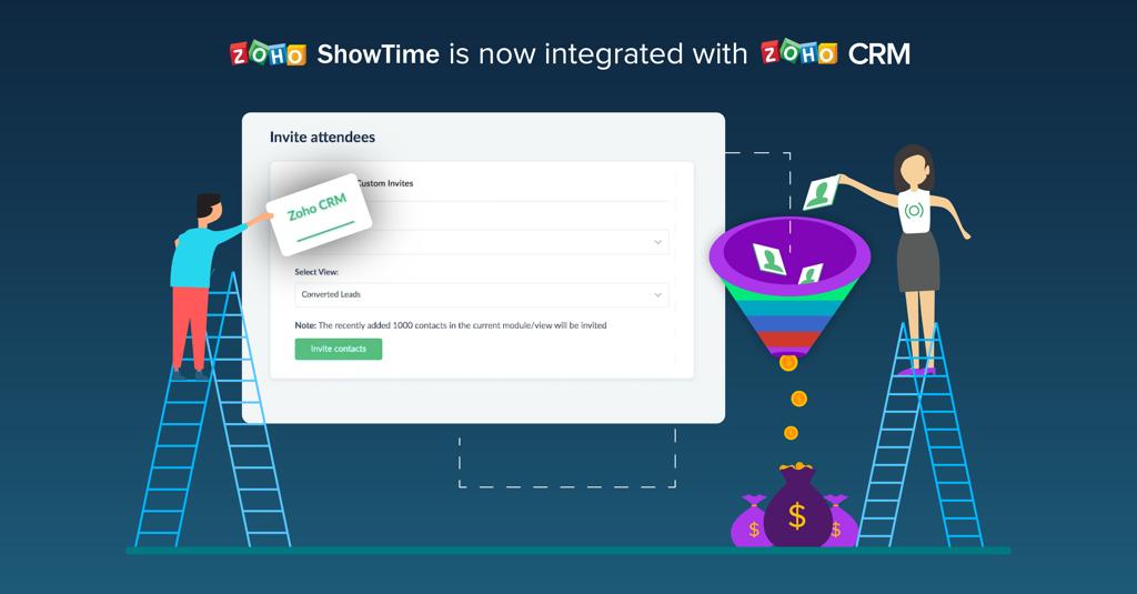 Zoho's tweet photo. Introducing Zoho ShowTime’s integration with Zoho CRM—designed to power customer conversions from your online training. Learn more : https://t.co/o78V9wQy4O
#ZohoShowTime #ZohoCRM #Leadmanagement https://t.co/EZ07yvNXXM