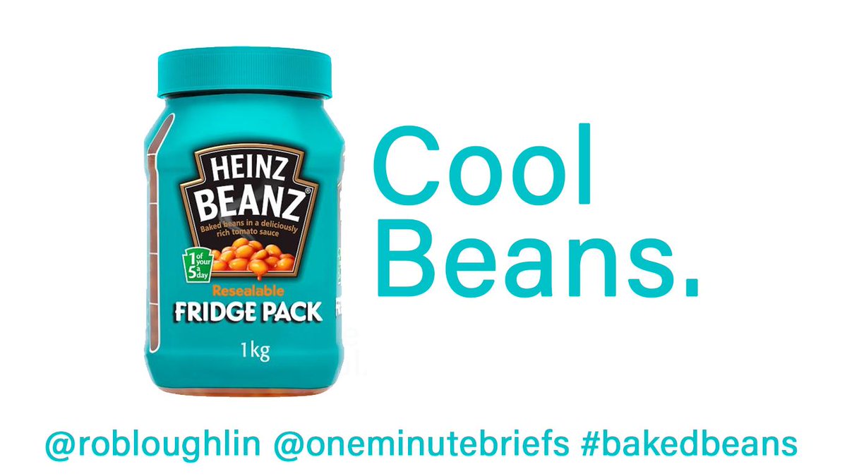 robloughlin's tweet photo. Cool Beans #BAKEDBEANS @OneMinuteBriefs #ad #creative #spoof @HeinzUK #fridgepack #beanzmeanzheinz #slang #urbandictionary https://t.co/42zF7a7NN3