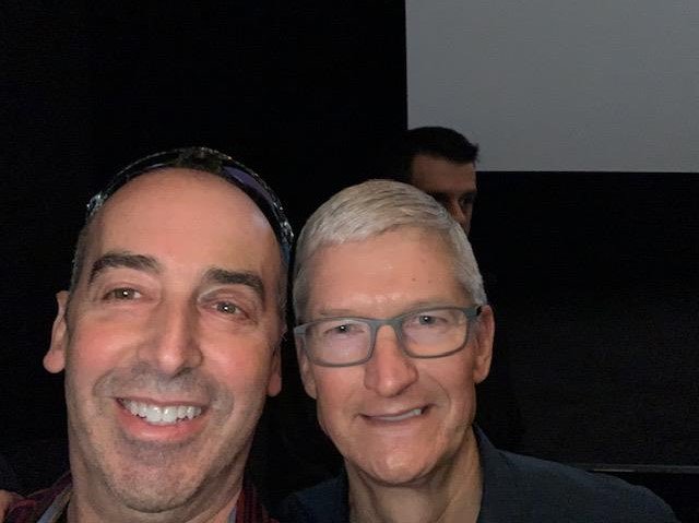 TrebleNetwork's tweet photo. CEO meets CEO! David Gertler, CEO of Treble, had the pleasure of meeting @tim_cook, CEO of @Apple on his trip to Apple’s headquarters for the February Apple Shareholders conference. #Apple #TrebleNetwork #shareholder https://t.co/STle0yBONf