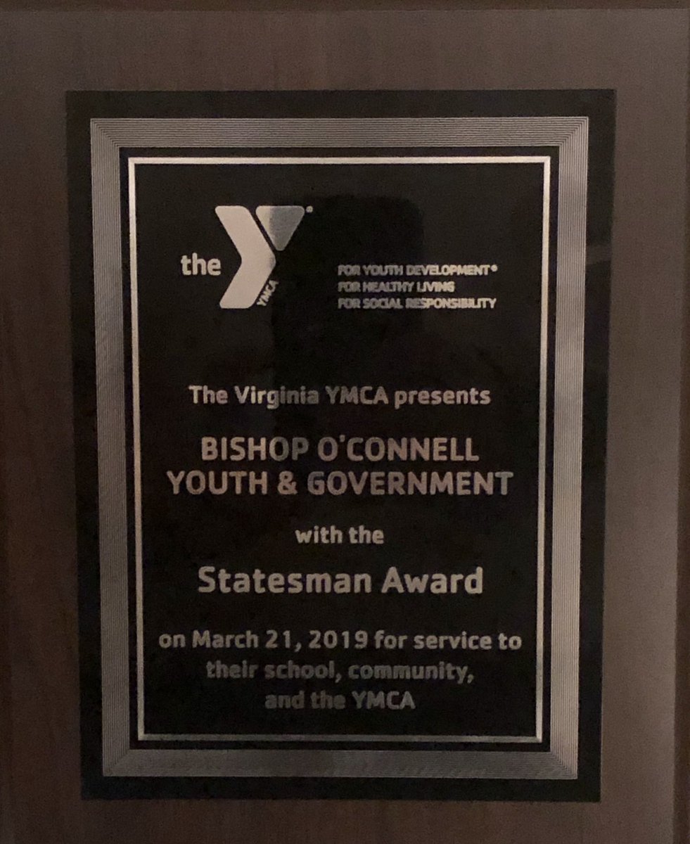 DJOChair's tweet photo. After the Youth Governor Tommy Dannenfelser works the crowd,   @HorriganErin accepts an award from Governor @RalphNortham on behalf of @OConnellHS https://t.co/npQgDmGhfd