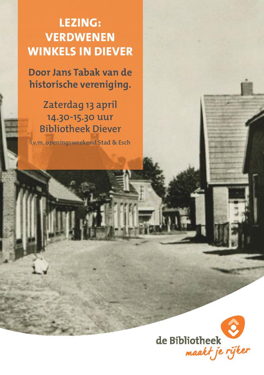 BiebWesterveld's tweet photo. Leuke lezing in bibliotheek Diever op zaterdag 13 april. https://t.co/QWkTshTNBO