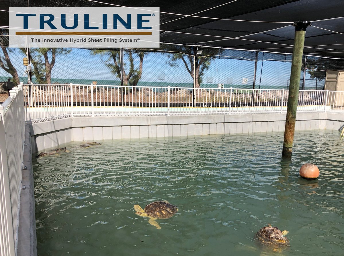 Truline Vinyl Retaining Wall Installed at The Turtle Hospital in Marathon, FL by Coral Construction Co.  Truline vinyl sheet pile was installed because of the strength, flat surface and ease of installing in small space.   For more of the story, visit truline.us/seawalls/truli…
