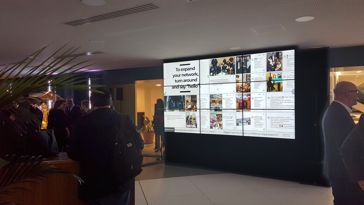 GO4SOCIAL_GROUP's tweet photo. Formidable lancement du plus grand site de coworking d'Europe (Spaces La défense) avec GO4SOCIAL et nos applis go4.event &amp; retail sur 17 écrans répartis sur tous le site dont un écran de 3m x 2m et une borne interactive go4.retail. Une démo en temps réel https://t.co/piwL0ywpe3 https://t.co/VVKCcI7YwD
