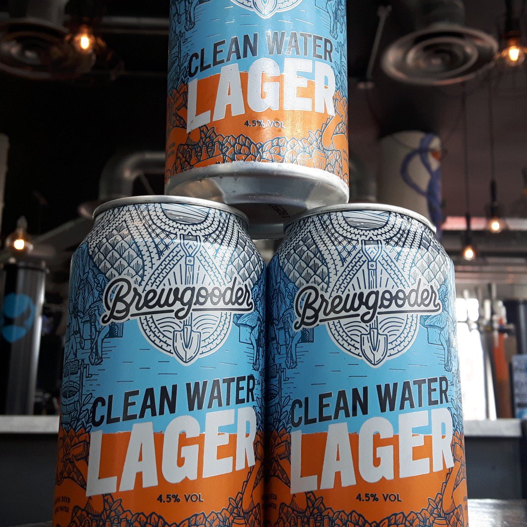 BrewDogLeedsNS's tweet photo. It's #worldwaterday2019 today, and we have the perfect way to support it! Every penny of profit from sales of #Brewgooder #CleanWaterLager goes to help bring clean water to those who need it most.
#DrinkBeerGiveWater @BrewGoodr https://t.co/obqiI6RGnn