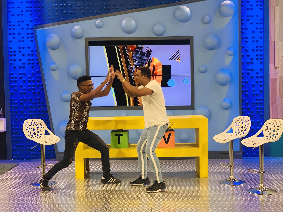 YotvLive's tweet photo. Your Friday has officially been unlocked! @7AfricaOfentse saucing with hip hop duo @B3nchMarQ💧 #YoParty https://t.co/umQb0qDs5z