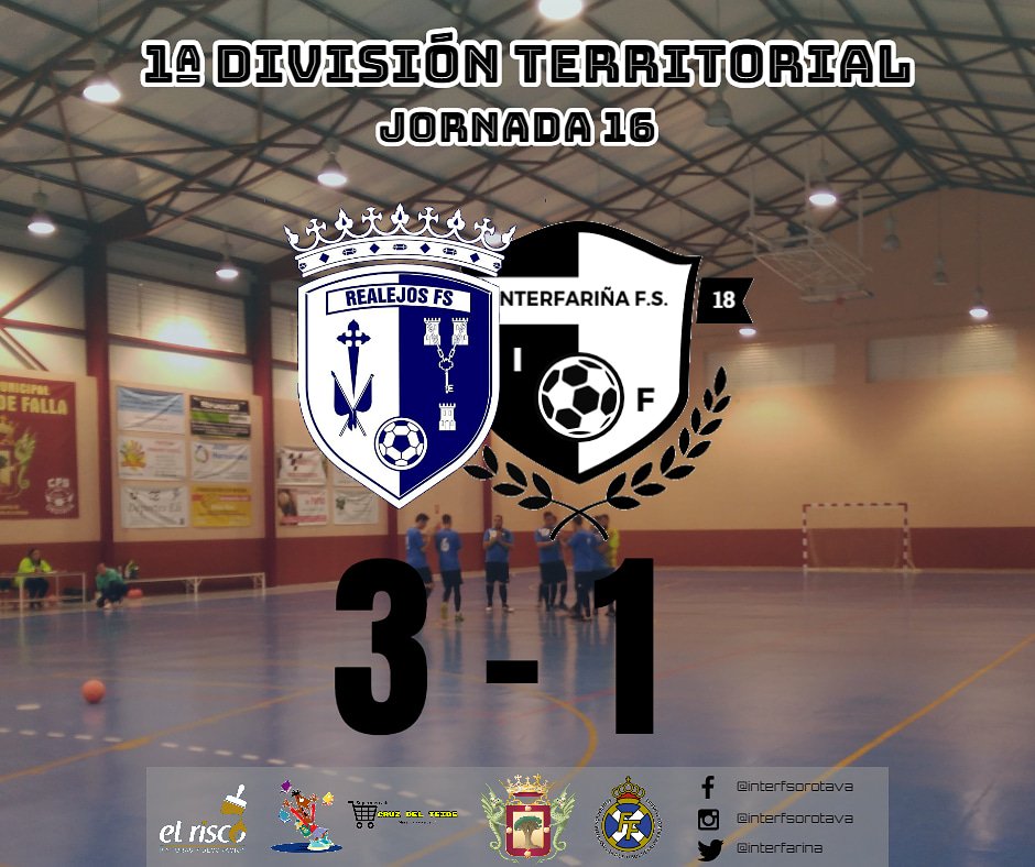 interfarina's tweet photo. 🏆⚽ 1ª DIVISIÓN TERRITORIAL 

📌 JORNADA 16

👕 Realejos FS  3️⃣ 🆚 1️⃣ @interfarina 👕

Gol:
⚽ @aletlv98

#1ªterritorial #tenerifedeporte #futsal #interfariñafs https://t.co/K0fEDlk9NJ