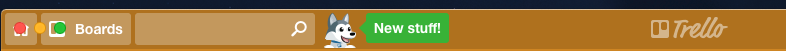 We've got new stuff! Take a look at the left side of the search bar 😀. <a href="/trello/">Trello by Atlassian</a>