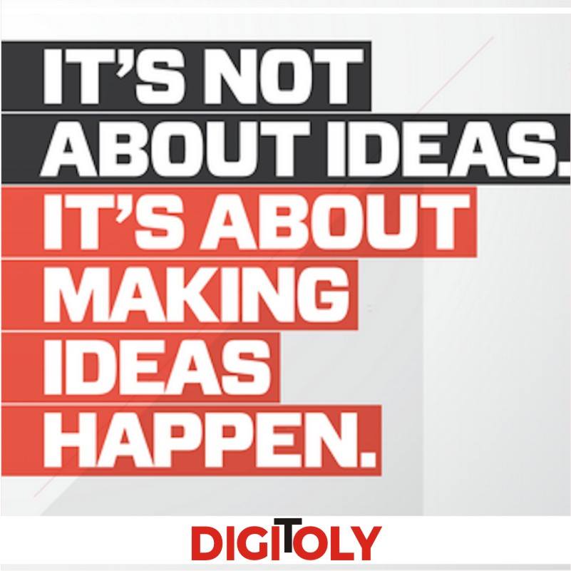 digitoly's tweet photo. Ideas don't yield results, but actions does. Make your ideas work by implementing them. Need help to get your idea turn into a business? Get in touch: https://t.co/12jwJtyLdf 
#digitalmarketing #marketingdigital #internetmarketing #digitoly #obviouslydigital https://t.co/reshZ79LAe