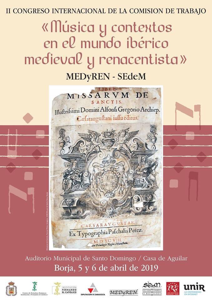 tlvictoria's tweet photo. En abril, el próximo Congreso Internacional del grupo «Música y contextos en el mundo ibérico medieval y renacentista» de la SEdeM @musicologyspain 
Más información en el CEVictoria @tlvictoria 

https://t.co/6WJtMPhllo https://t.co/1Wg99suBKg