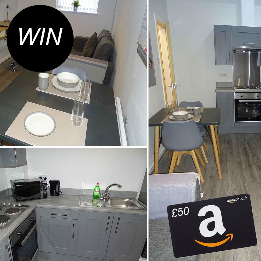 FREEBIE FRIDAY 😀😀 
To celebrate the launch of our new luxury boutique PODs we're giving away a £50 Amazon voucher👍

To enter just follow us & RT 
#freebiefriday #comp #amazonvoucher #freecomp #studentlife #studentaccomodation