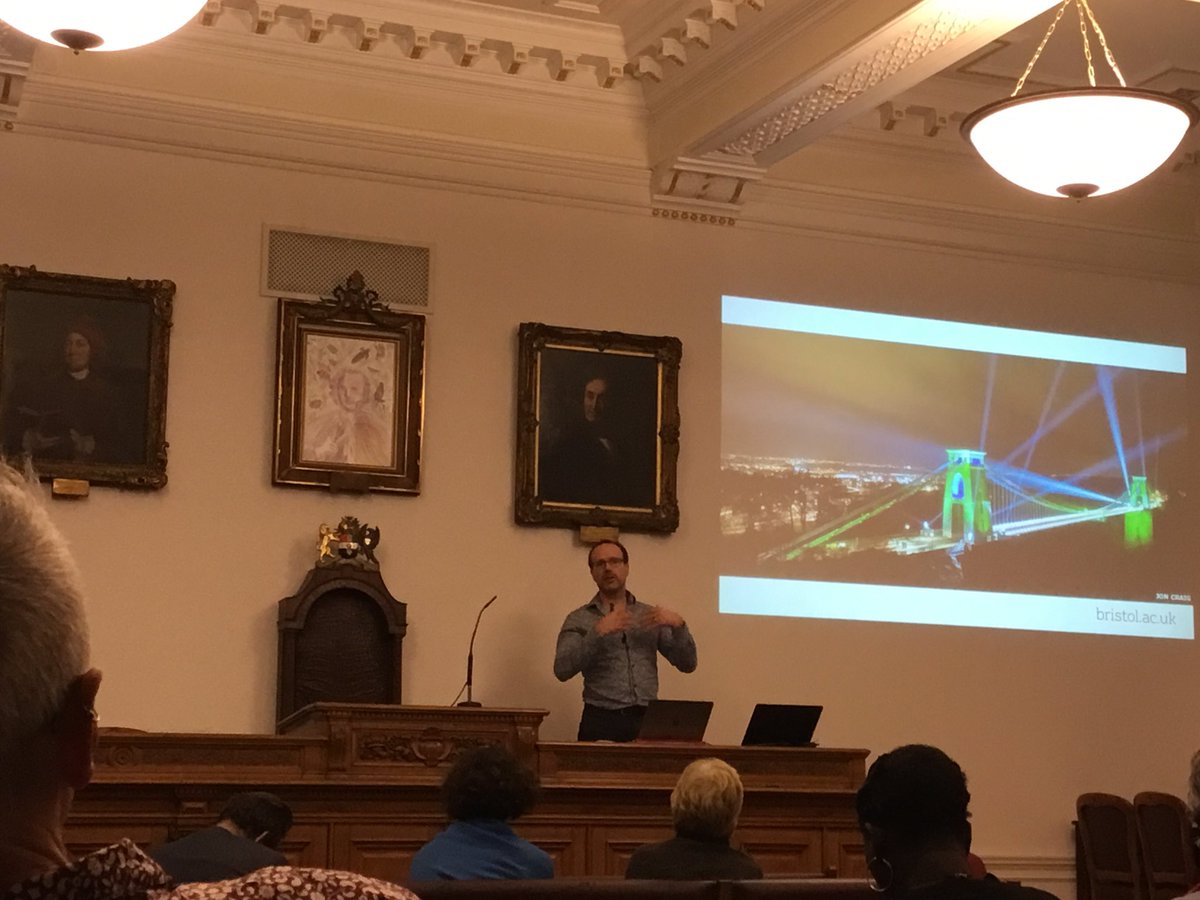 LinneanSociety's tweet photo. Rich Pancost giving a powerful opening picture of the proud green city of Bristol, a city steeped in inequality centred around a history of slave trading #LSDiv https://t.co/L45N1F8hHc