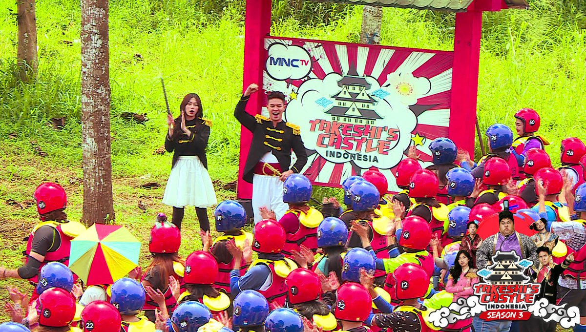 Pejuang Manis Eksis siap! 100 Pejuang dipimpin oleh Kapten Tampan <a href="/fero_walandouw/">Fero Walandouw</a> &amp; Wakapak <a href="/M_DesyJKT48/">.</a> beraksi dengan penuh semangat! Siapa yang lagi nonton #TAKESHICASTLEINA3? RT tweet ini! Stay tune di <a href="/official_MNCTV/">MNCTV</a>.