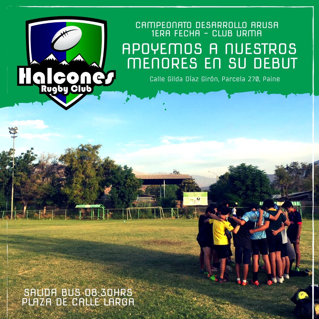 halconesrugby's tweet photo. #Halconesrc juega por partida doble nuestros pichones vuelan a Santiago por la 1er fecha del torneo desarrollo y los adultos enfrentan de local a nuestros amigos de #maccabi valido por la 2da fecha del torneo #arusa1A https://t.co/sBsMN62eoP