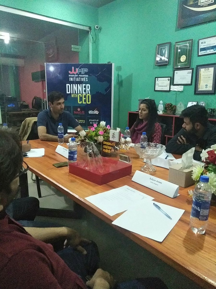 JumpStartPk's tweet photo. "Identifying a problem and giving a solutions is oppertunity" CEO @JumpStartPk Mr @kmzuberi
#DinnerWithCEO
#JumpstartPakistan https://t.co/UuK5PTxank